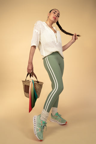 LEGGING DE SPORT TAILLE HAUTE 7/8 AVEC BANDES LATÉRALES ELLA AIRWEIGHT - Ella High Waist Airweight 7/8