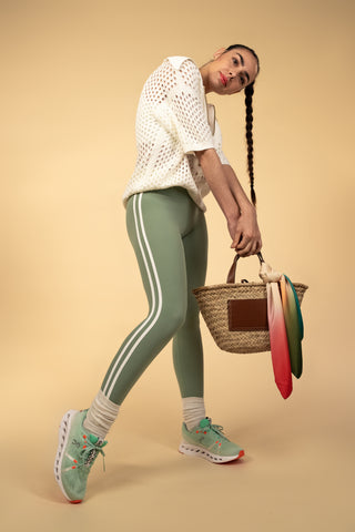 LEGGING DE SPORT TAILLE HAUTE 7/8 AVEC BANDES LATÉRALES ELLA AIRWEIGHT - Ella High Waist Airweight 7/8