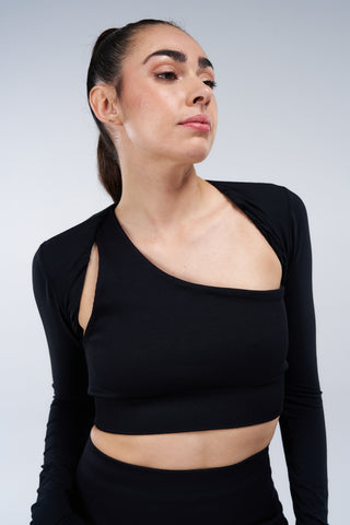 LUNA SCULPT ASYMMETRICAL RIBBED SPORTS BRA - Luna Sculpt One Shoulder Rib Bra