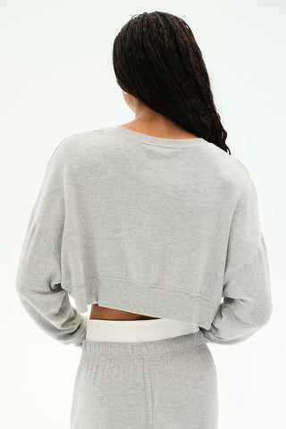 SWEATSHIRT CROP DOUCEUR LUXE NOAH - Noah Fleece Crop Sweatshirt