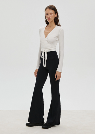 TOP CACHE-COEUR TEXTURÉ - Wrap Top Textured