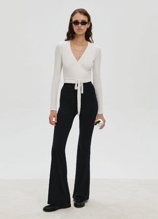 TOP CACHE-COEUR TEXTURÉ - Wrap Top Textured