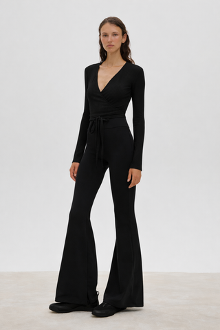 TOP CACHE-COEUR TEXTURÉ - Wrap Top Textured