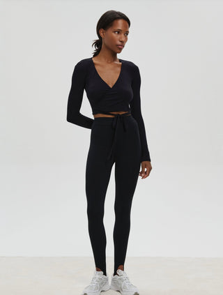 TOP CACHE-COEUR TEXTURÉ - Wrap Top Textured