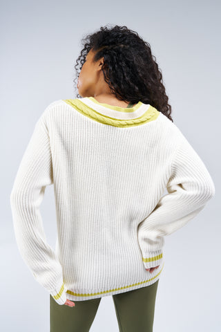 PULL TRICOT LOUIE COL V - Louie Knitted Sweater