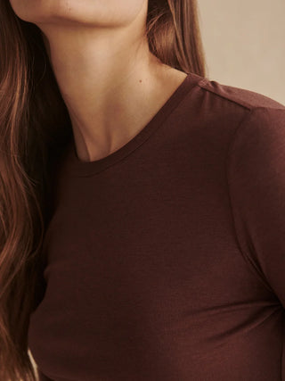 HAUT À MANCHES LONGUES EDNA - Edna Long Sleeve Fitted Tee